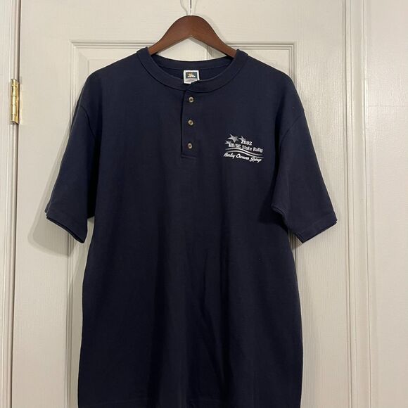 Vintage 2002 Harley H.O.G. State Rally Tee | MD/DE Event Shirt Henley | Size L - Picture 1 of 6